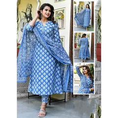Stylish Blue Kurta set (3 pieces)