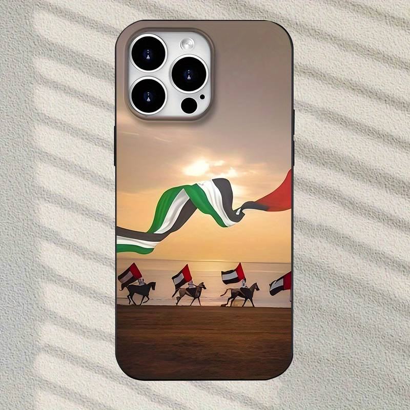 iPhone 16pro UAE flag pattern phone Case