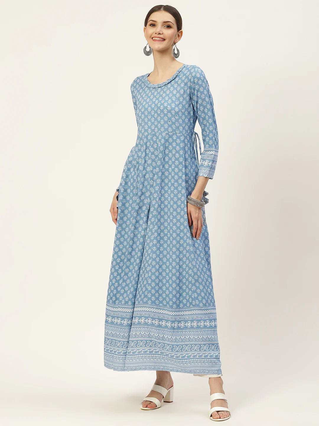 Elegant Blue long Kurta-1