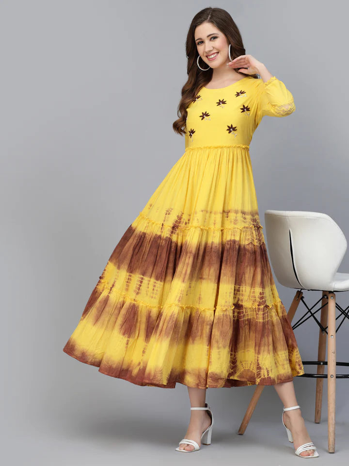 Stylish Yellow Long Kurta